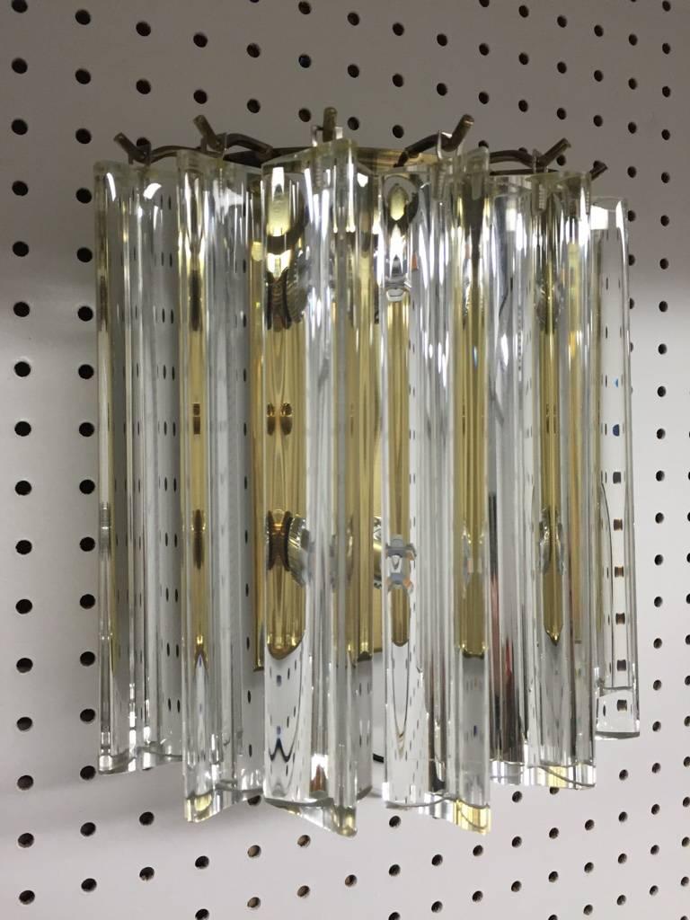 Mid-Century Modern Italian Mid-Century Venini Murano Glass Sconces For Sale