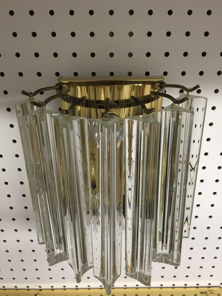 Italian Mid-Century Venini Murano Glass Sconces In Excellent Condition For Sale In North Bergen, NJ