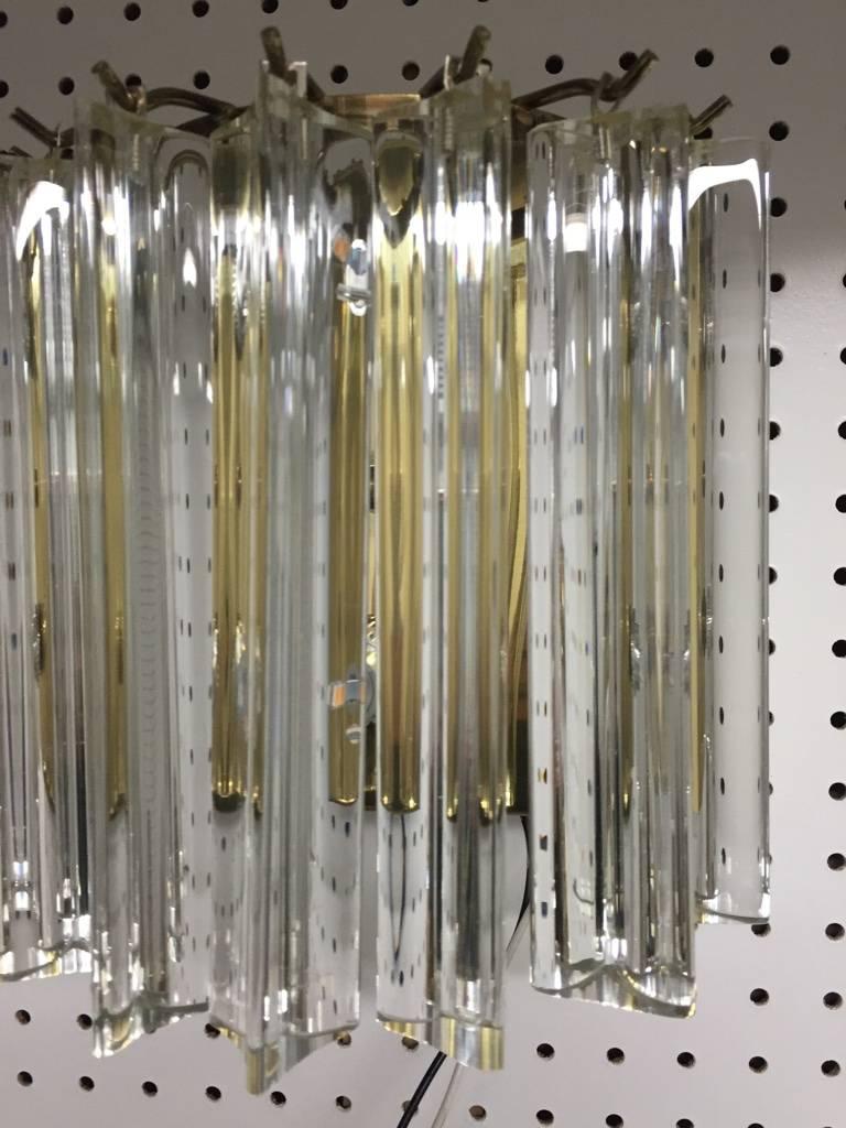 Mid-20th Century Italian Mid-Century Venini Murano Glass Sconces For Sale