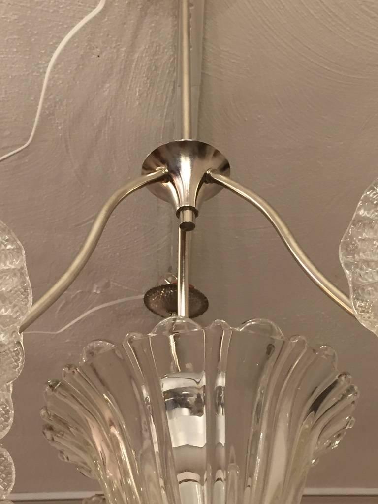 Mid-Century Chandelier in the Manner of  Barovier and Toso  For Sale 1