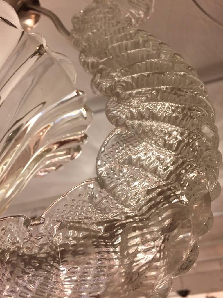 Mid-Century-Kronleuchter in der Art von  Toso, Barovier und Toso im Angebot 3