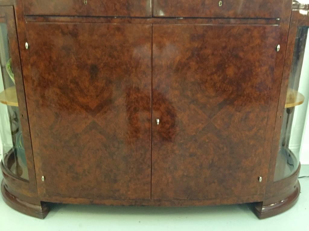 Mid-20th Century French Art Deco Buffet with Portoro Marble Top For Sale