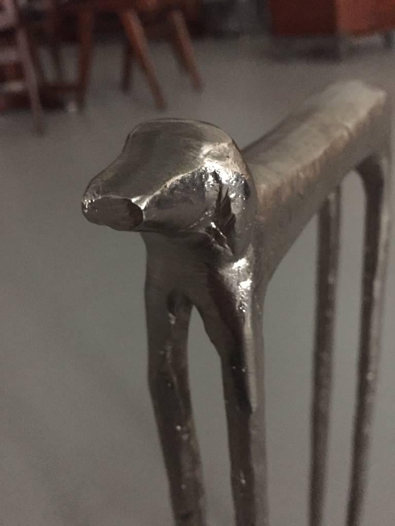 Stunning silver plated dog figure.