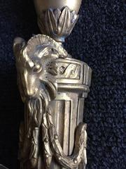 Pair of Dore Bronze "Ram's Head" Candelabra Sconces