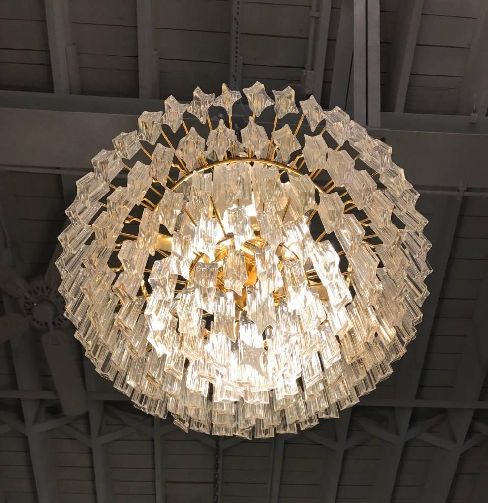 Gorgeous Mid-Century Italian Murano Glass Chandelier by Camer 4