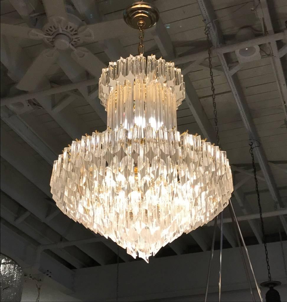 Gorgeous Mid-Century Italian Murano Glass Chandelier by Camer 5