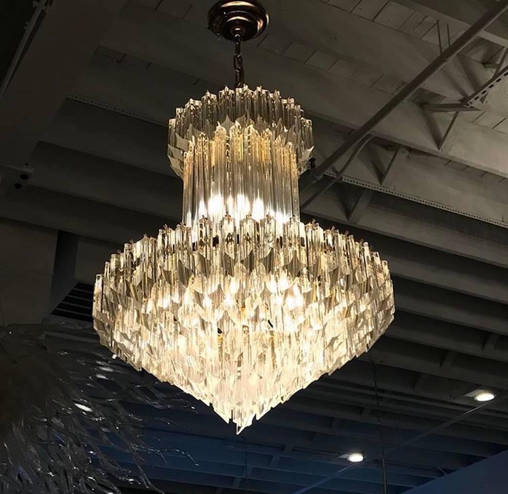 Gorgeous Mid-Century Italian Murano Glass Chandelier by Camer 2