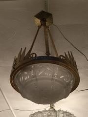 French Art Deco Chandelier Signed by Muller Frères and Denard