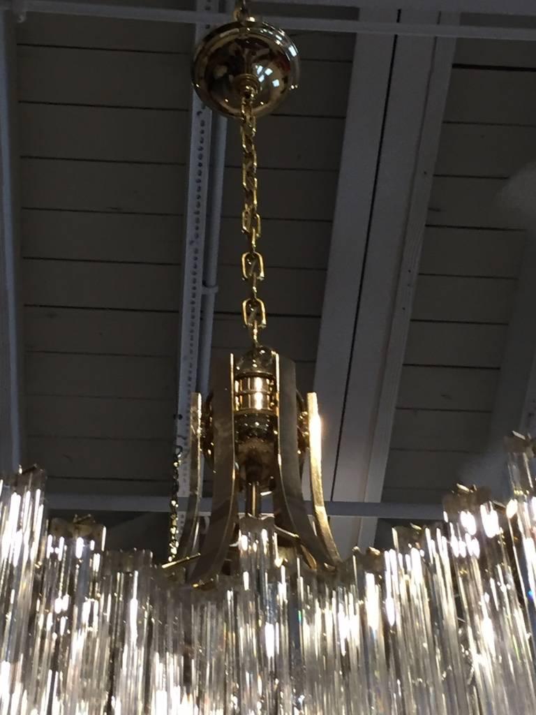 Gorgeous Mid-Century Italian Glass Six-Arm Chandelier by Camer 3