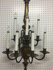 Pair of Williamsburg Style Brass Electrified Sconces