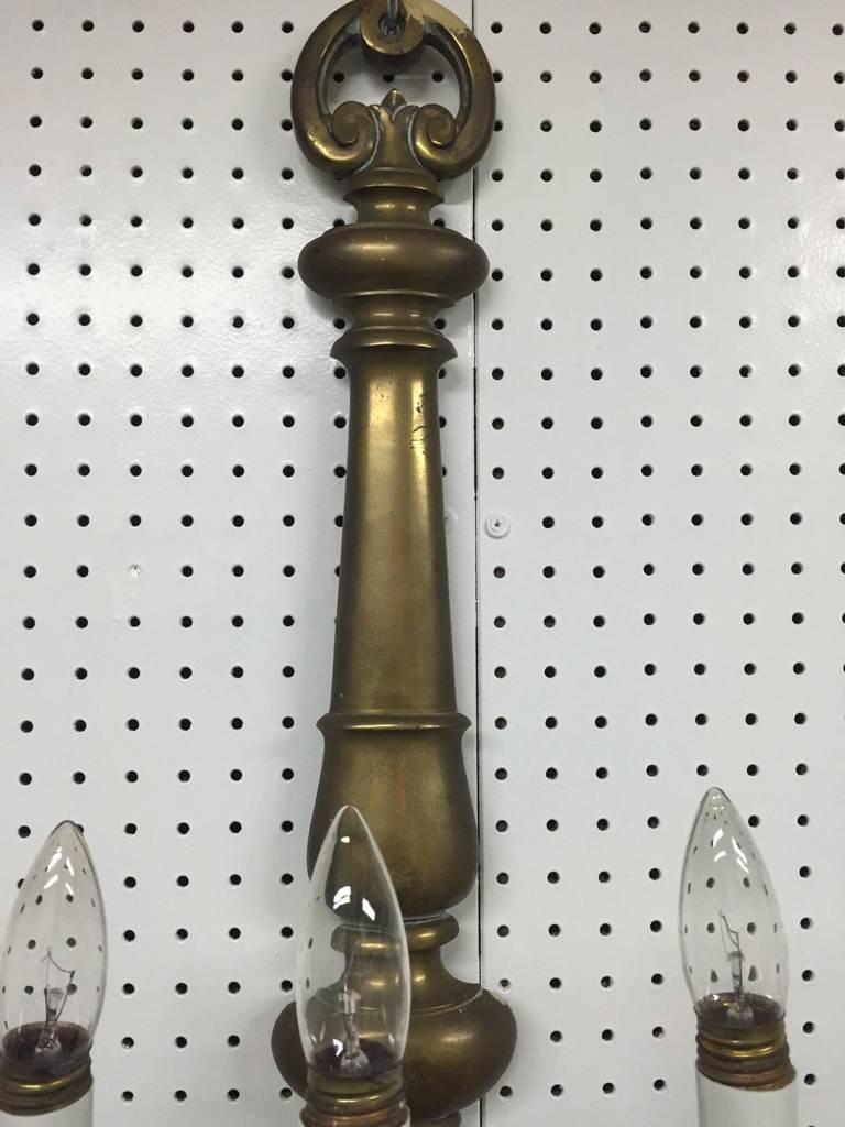 Pair of Williamsburg Style Brass Electrified Sconces  For Sale 3