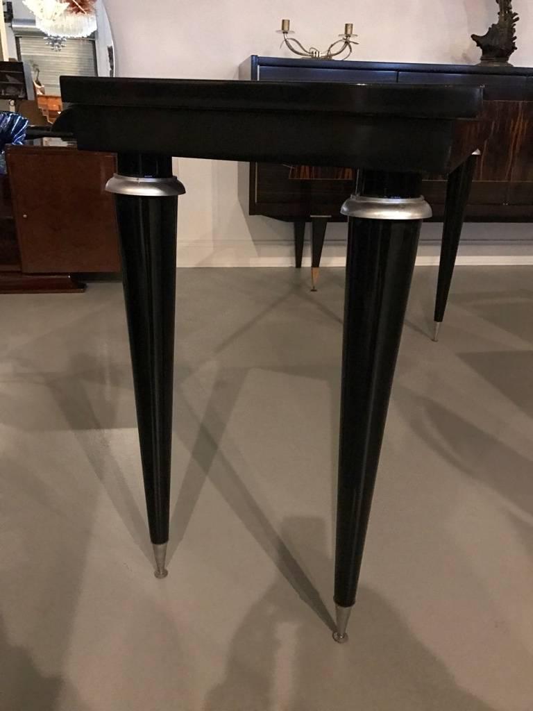 Mid-20th Century French Art Deco Macassar Ebony Console Table For Sale