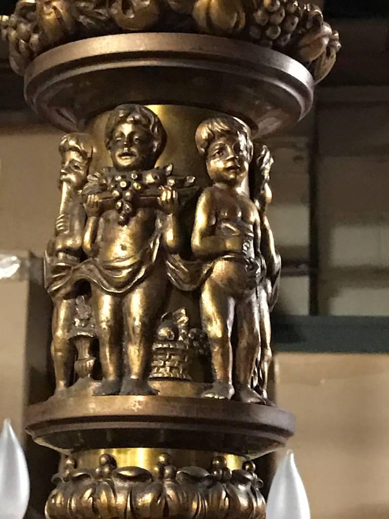 Lampadario a cupola in alabastro lucido francese in vendita 4