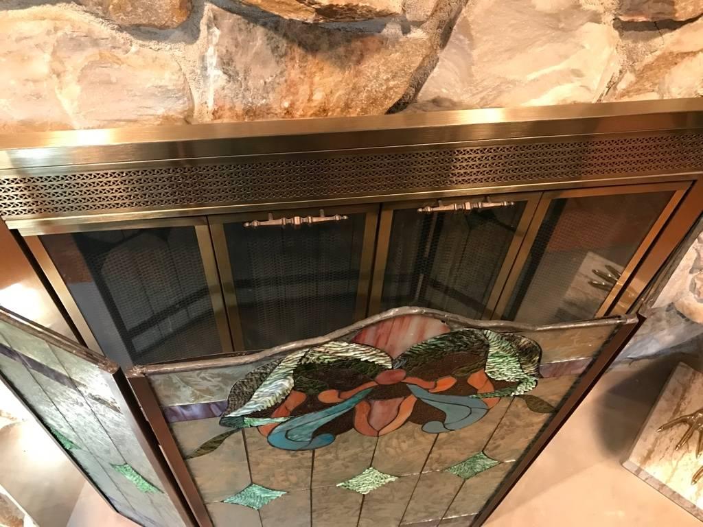 Stained Glass Fire Screen 5