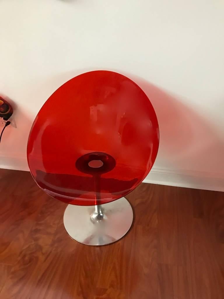 Mid-Century Modern Set of Six Italian Mid-Century Philippe Starck for Kartell Acrylic Eroc Chairs