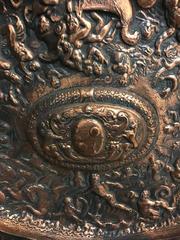 Wall Plaque Depicting "Classical Scene" with Copper Overlay