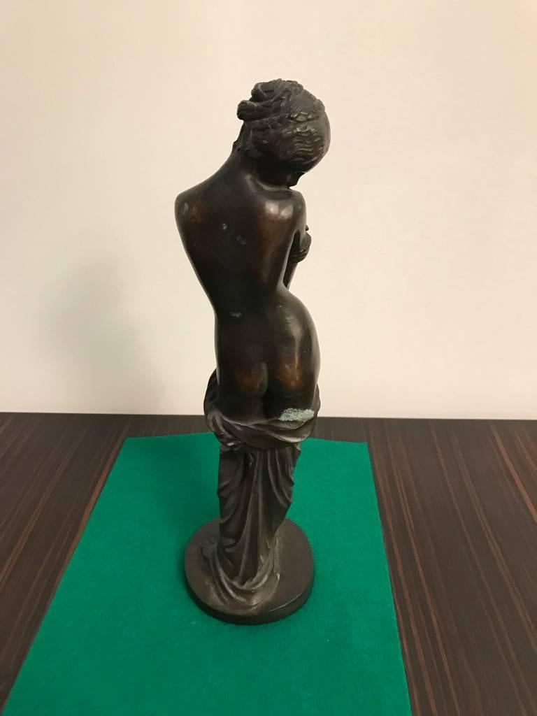 Art Deco Bronze Sculpture of Standing Nude Female For Sale