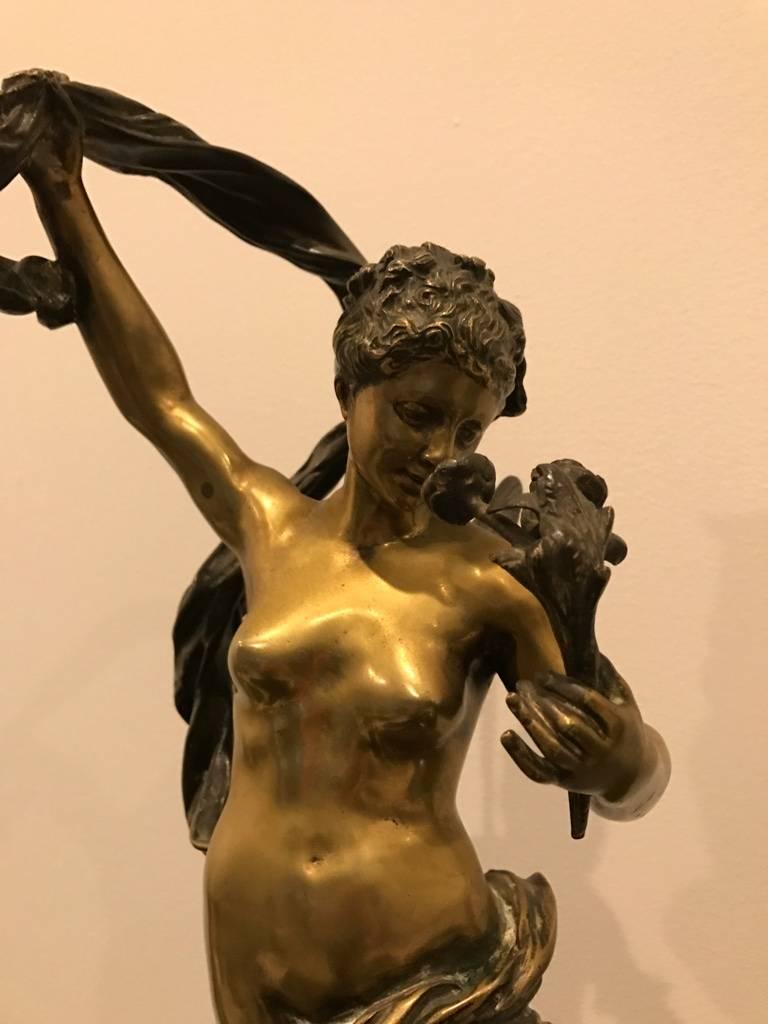 bronze fairy sculpture