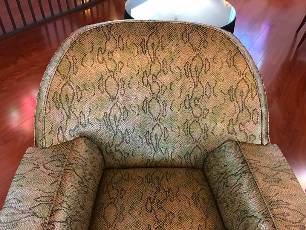 snake print chair