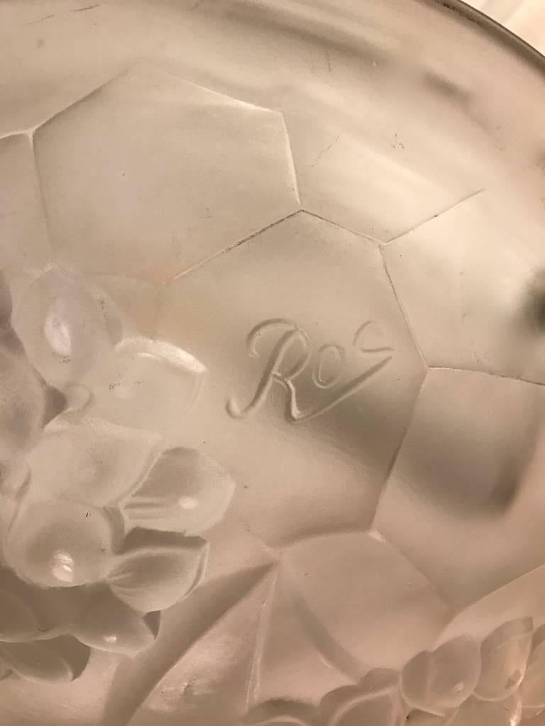 Art-déco-Kronleuchter „Ros“, signiert „Ros“ im Zustand „Hervorragend“ im Angebot in North Bergen, NJ