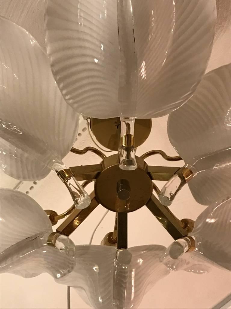 Italian Murano Mid-Century Chandelier by Franco Luce In Excellent Condition In North Bergen, NJ