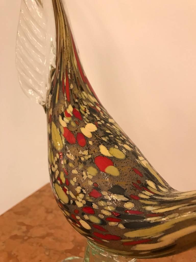 Coppia di galli italiani in vetro soffiato a mano di Murano in vendita 2
