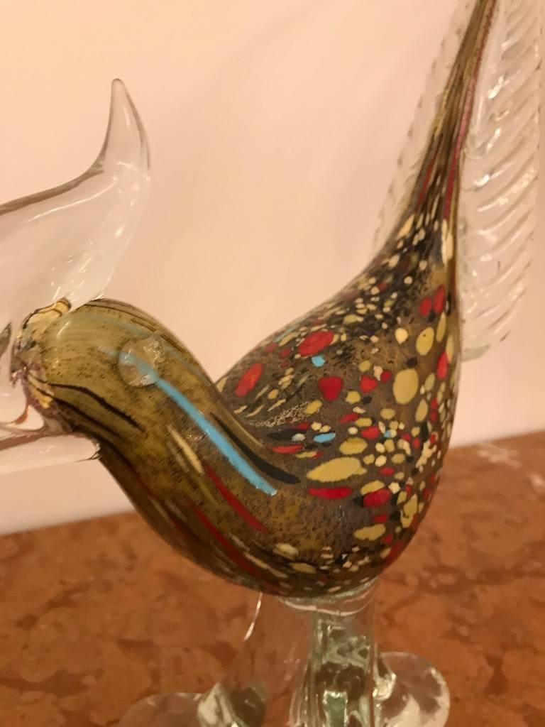 Coppia di galli italiani in vetro soffiato a mano di Murano in vendita 4