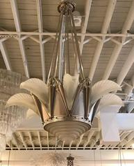 Superbe lustre Art Déco français signé G Leleu