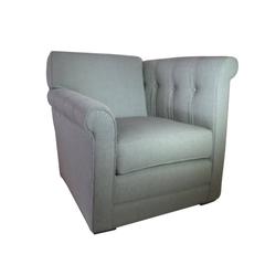 American Art Deco Modernage Asymmetrical Chair and Ottoman