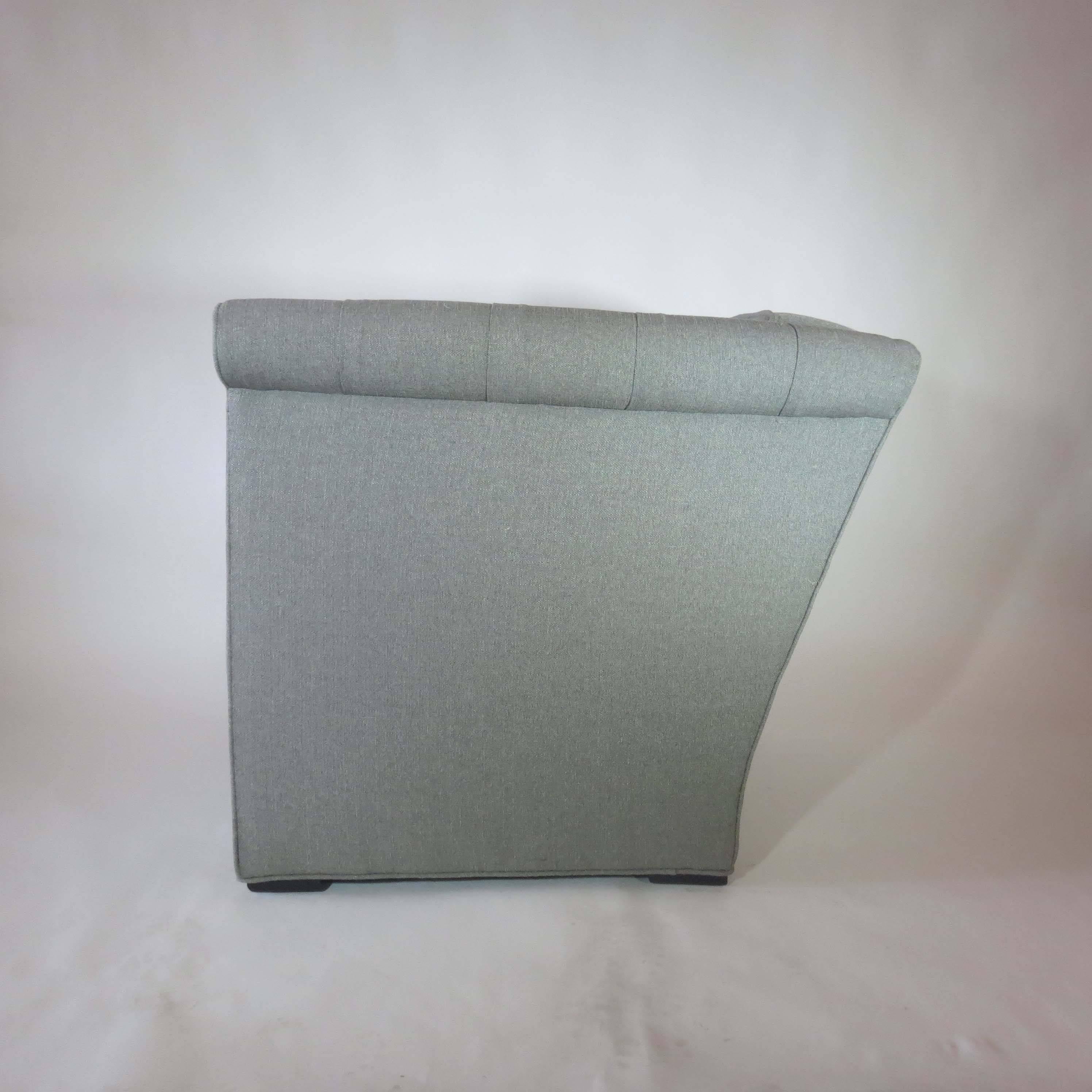 American Art Deco Modernage Asymmetrical Chair and Ottoman For Sale 1