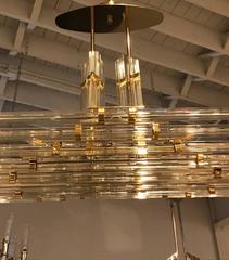 Rare Italian Mid-Century Modernist Murano Camer Chandelier
