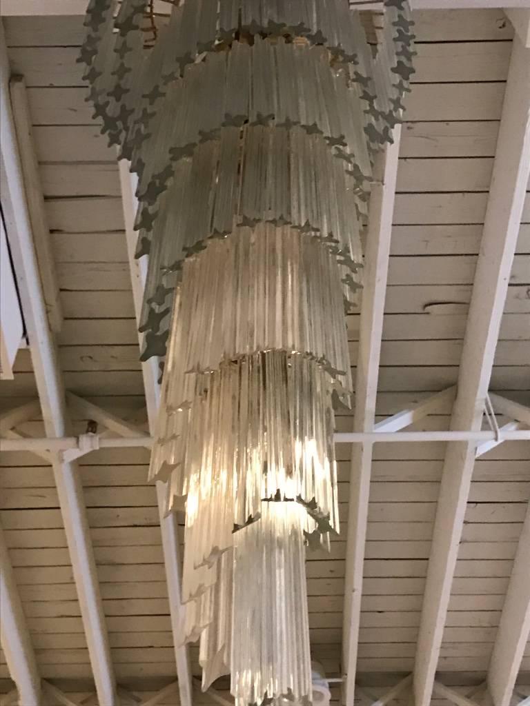 venini glass chandelier