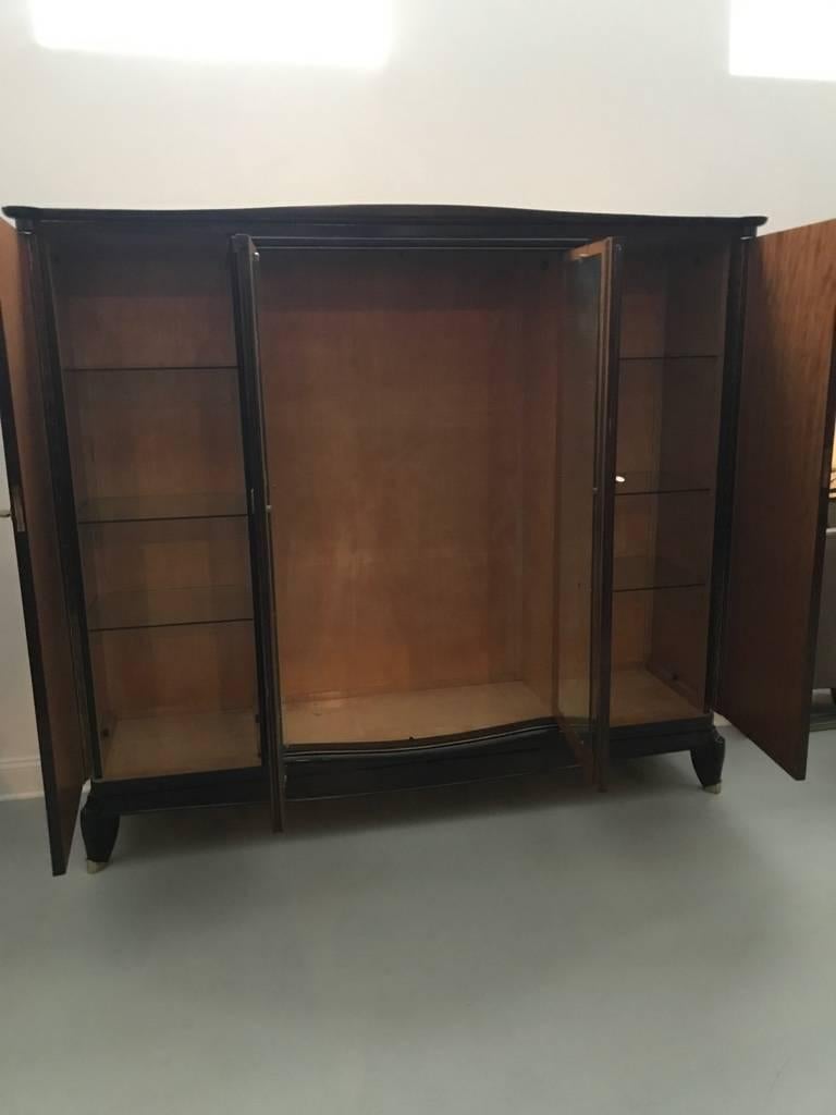 French Art Deco Mother-of-Pearl Armoire in the Style of Jules Leleu 5