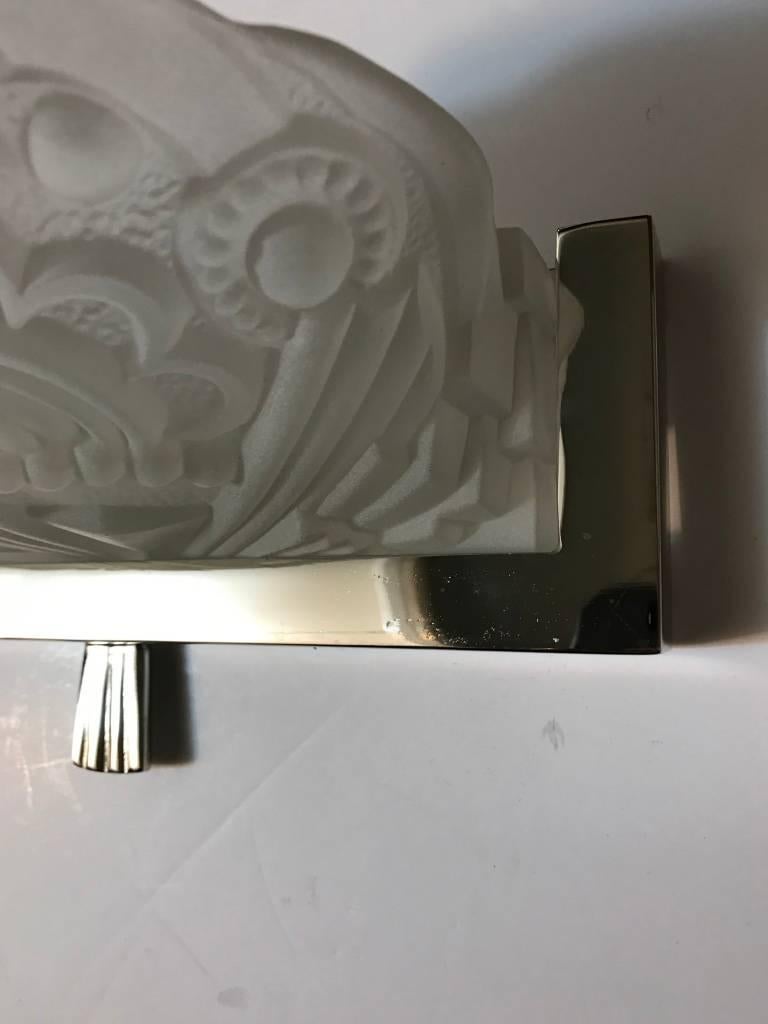 Pair of French Art Deco Sconces by Georges Leleu For Sale 3