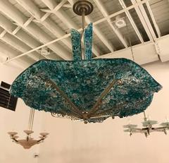 Wunderschöner zeitgenössischer Bergkristall-Glas-Kronleuchter des Designers John Denis