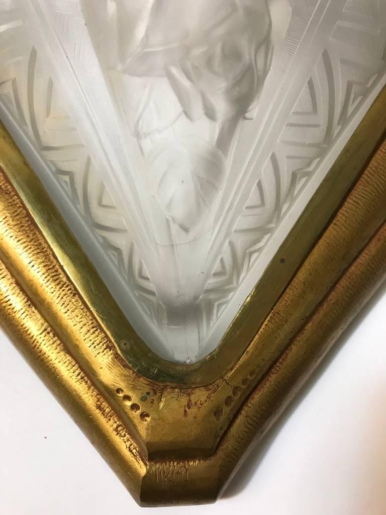 20th Century French Art Deco Wall Sconce Signed by Verdun For Sale