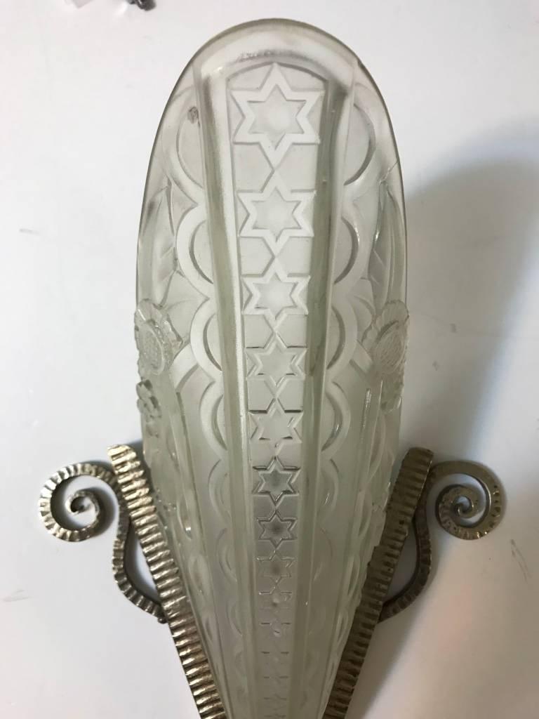 20th Century Pair of French Art Deco Wall Sconces by Donna, Paris
