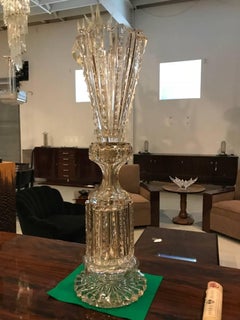 Monumental Russian Imperial Cut-Crystal Vase