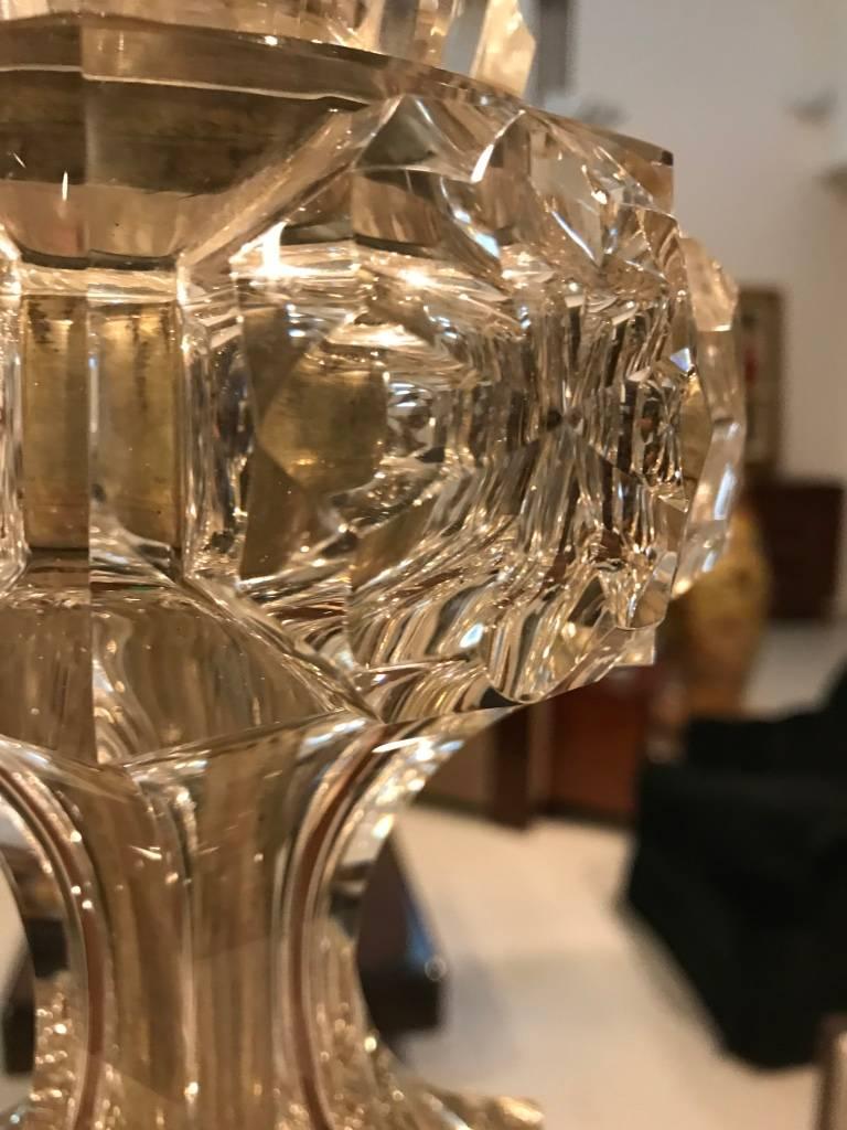Monumental Russian Imperial Cut-Crystal Vase For Sale 1