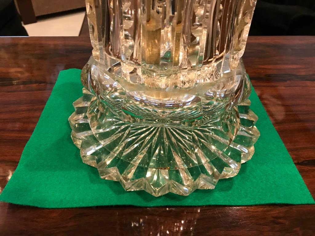 Monumental Russian Imperial Cut-Crystal Vase For Sale 2