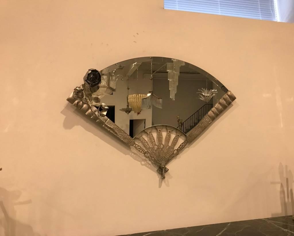 French Art Deco Fan Wall Mirror 4