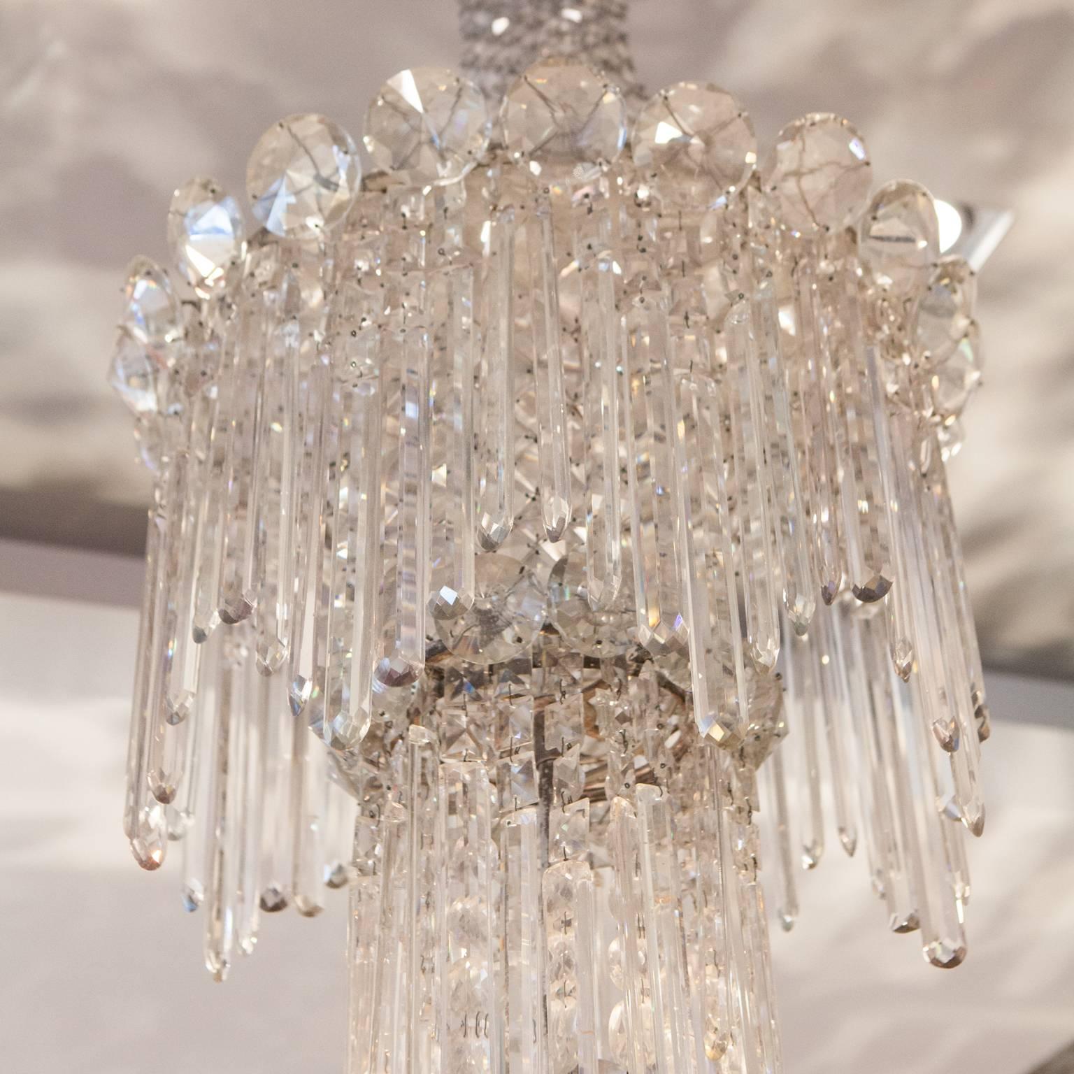 19th Century Huge Chandelier with Baccarat Crystals Made in Italy For Sale 2