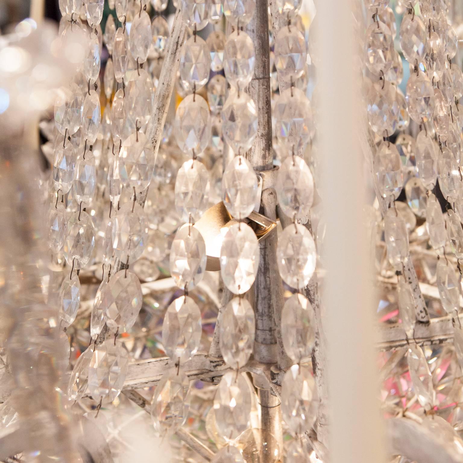 19th Century Huge Chandelier with Baccarat Crystals Made in Italy For Sale 3