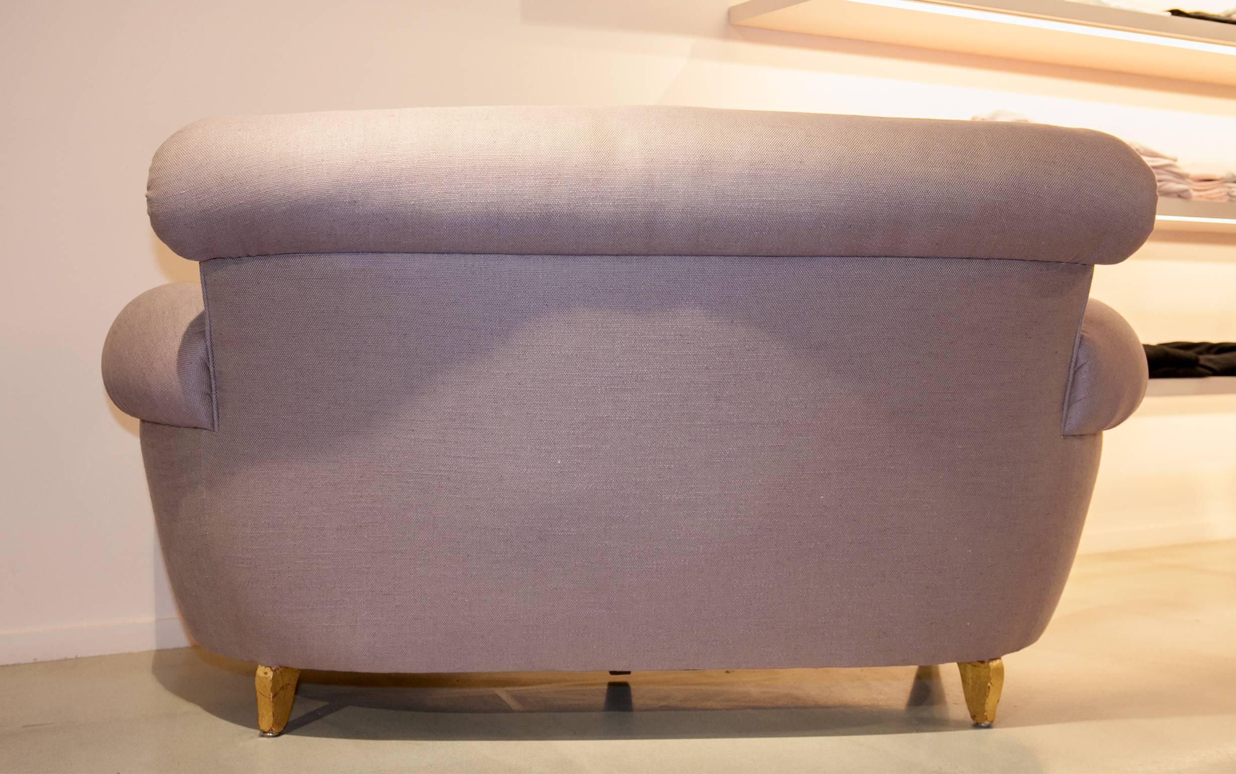 1940s Mid-Century Modern Mauve French Lounge Suite in Velvet In Good Condition For Sale In Cologne, DE