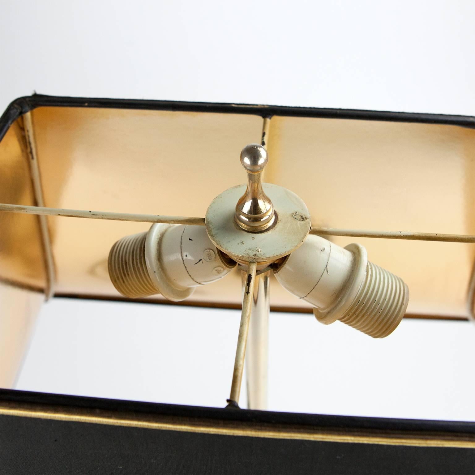 1970s Mid-Century Modern Table Lamp by Willy Daro in Brass and Agate In Excellent Condition For Sale In Cologne, DE