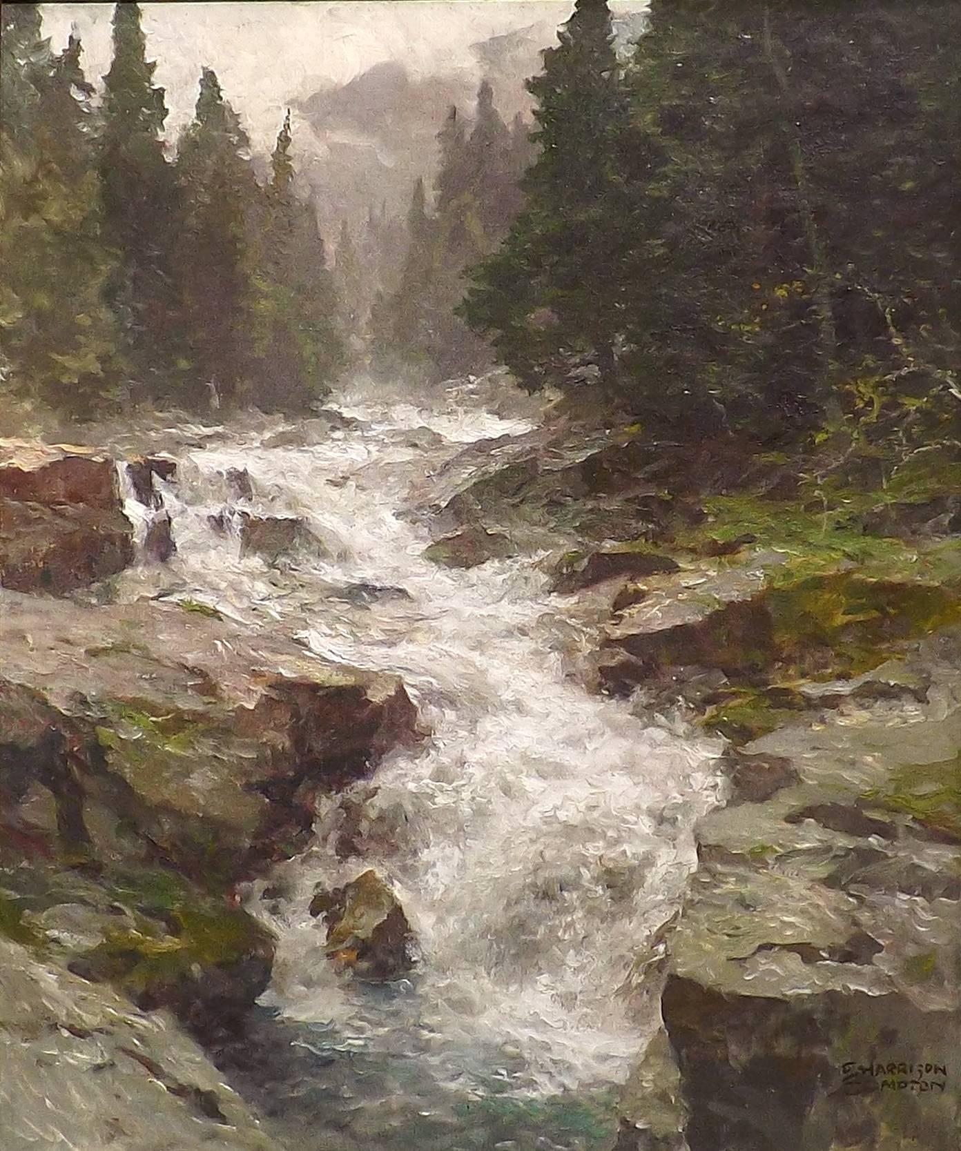 Alpine Painting by German Painter Edward Harrison Compton For Sale 1