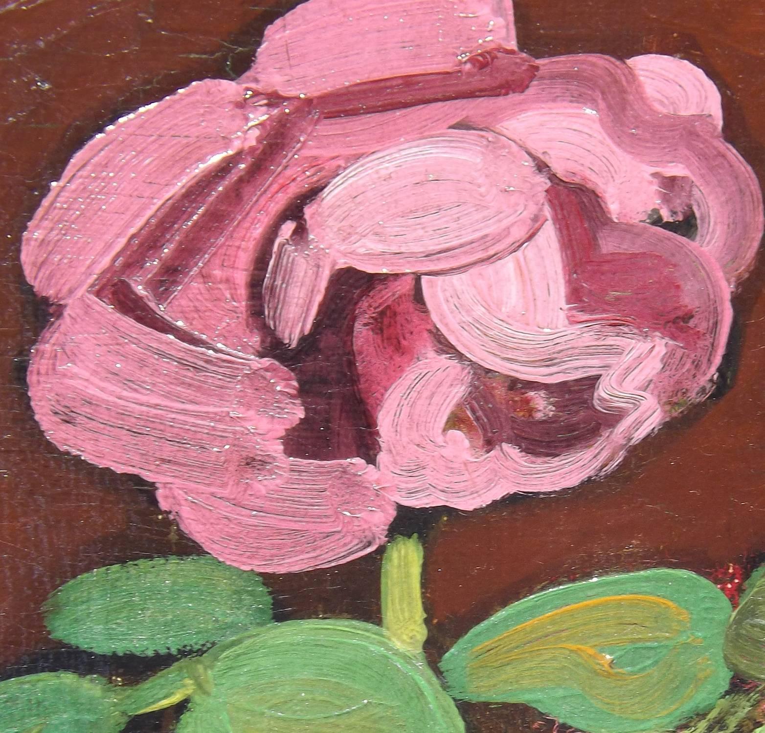 pink flower painting
