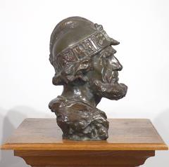 Original Bronze Viking Bust by Fritz Neuhaus