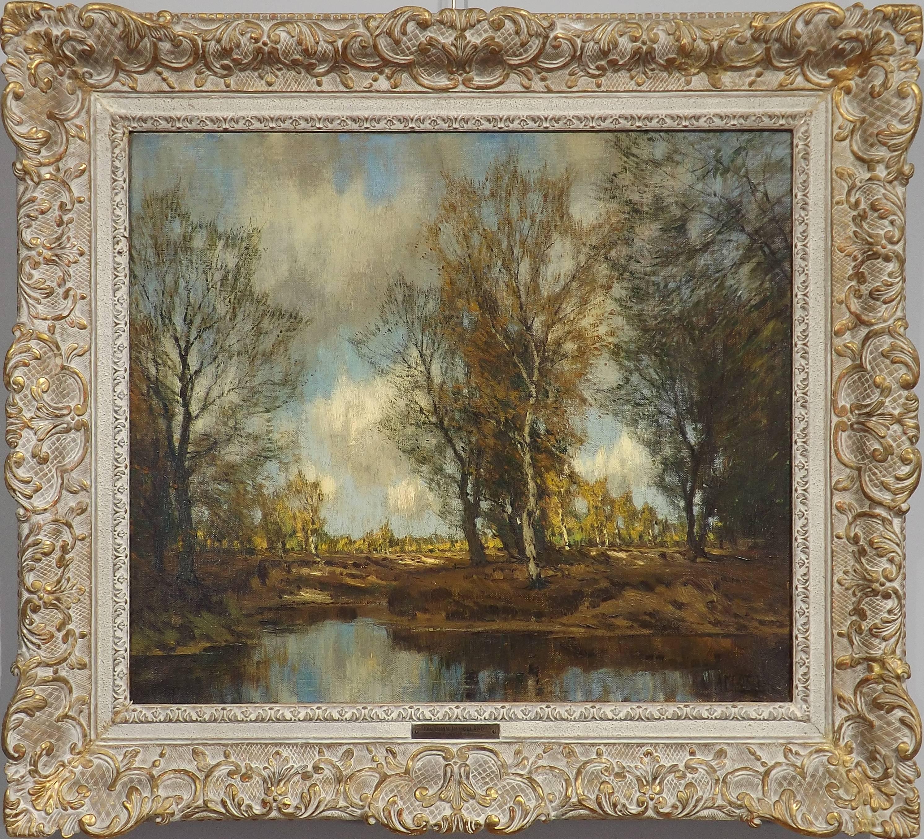A fine quality atmospheric oil on canvas by the sought after artist Arnold Marc Gorter (Dutch 1866-1933).

Leading landscape painter who drew inspiration for his work from areas in the eastern Netherlands like Twente, the Achterhoek and Drenthe.