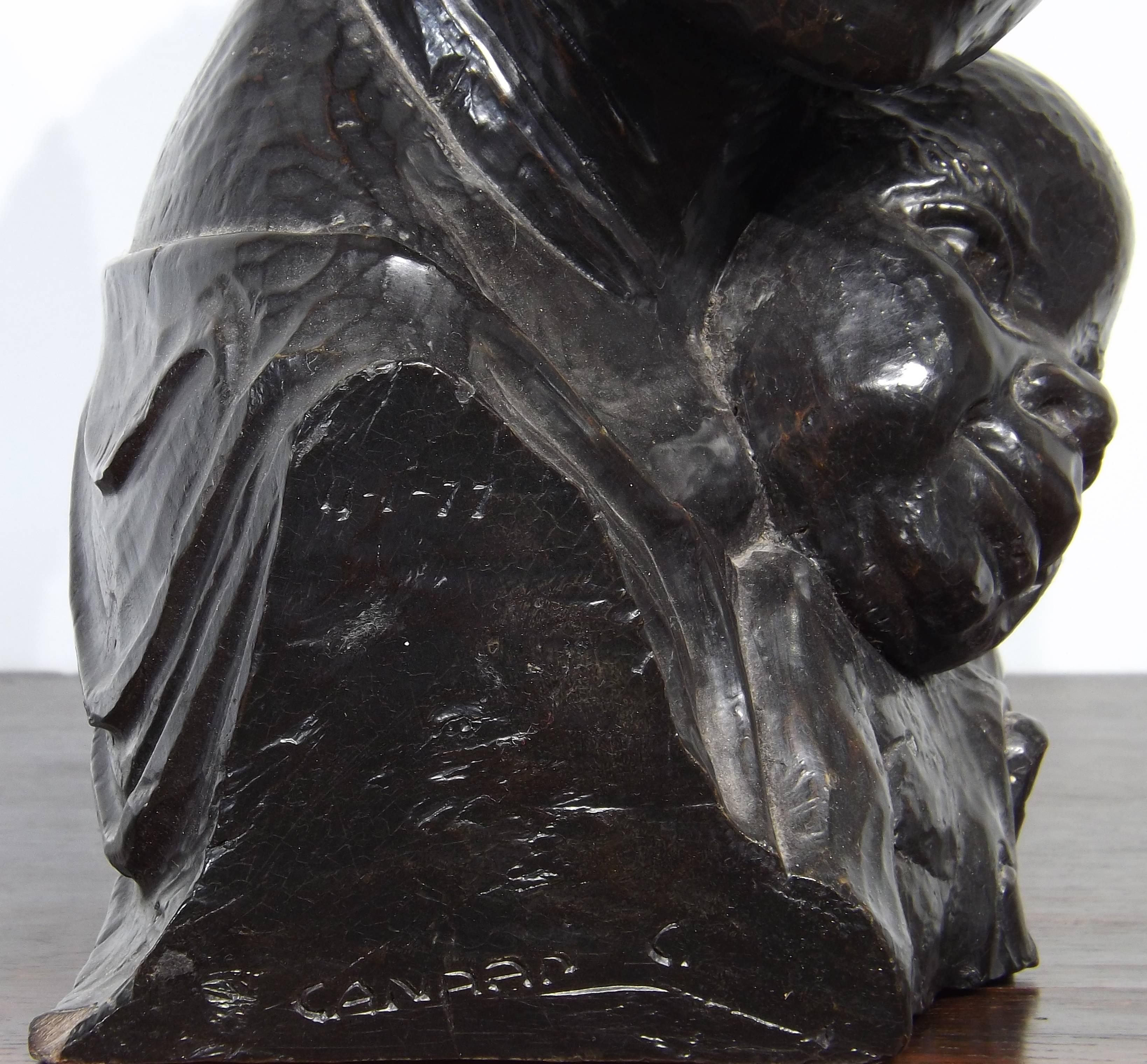 Carved 'a Loving Mother' Sculpture by Canaan Chikumbirike